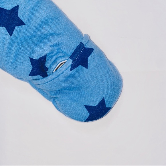 First Wish Footed Blue Stars Hooded Bunting Suit Size 0-3 months - Picture 5 of 7